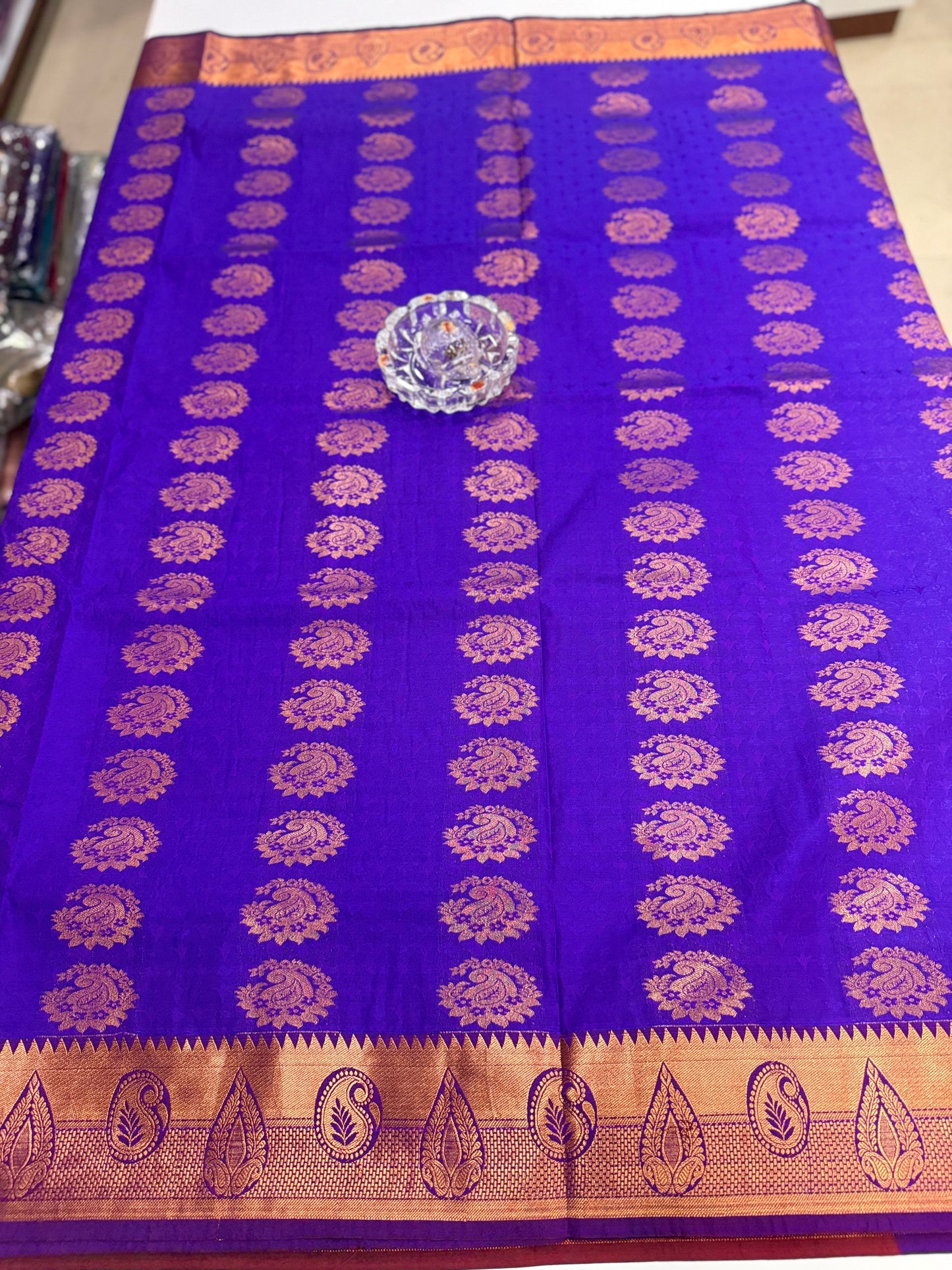 Soft Silk Saree with Cutwork and Stone Embellishments for Women