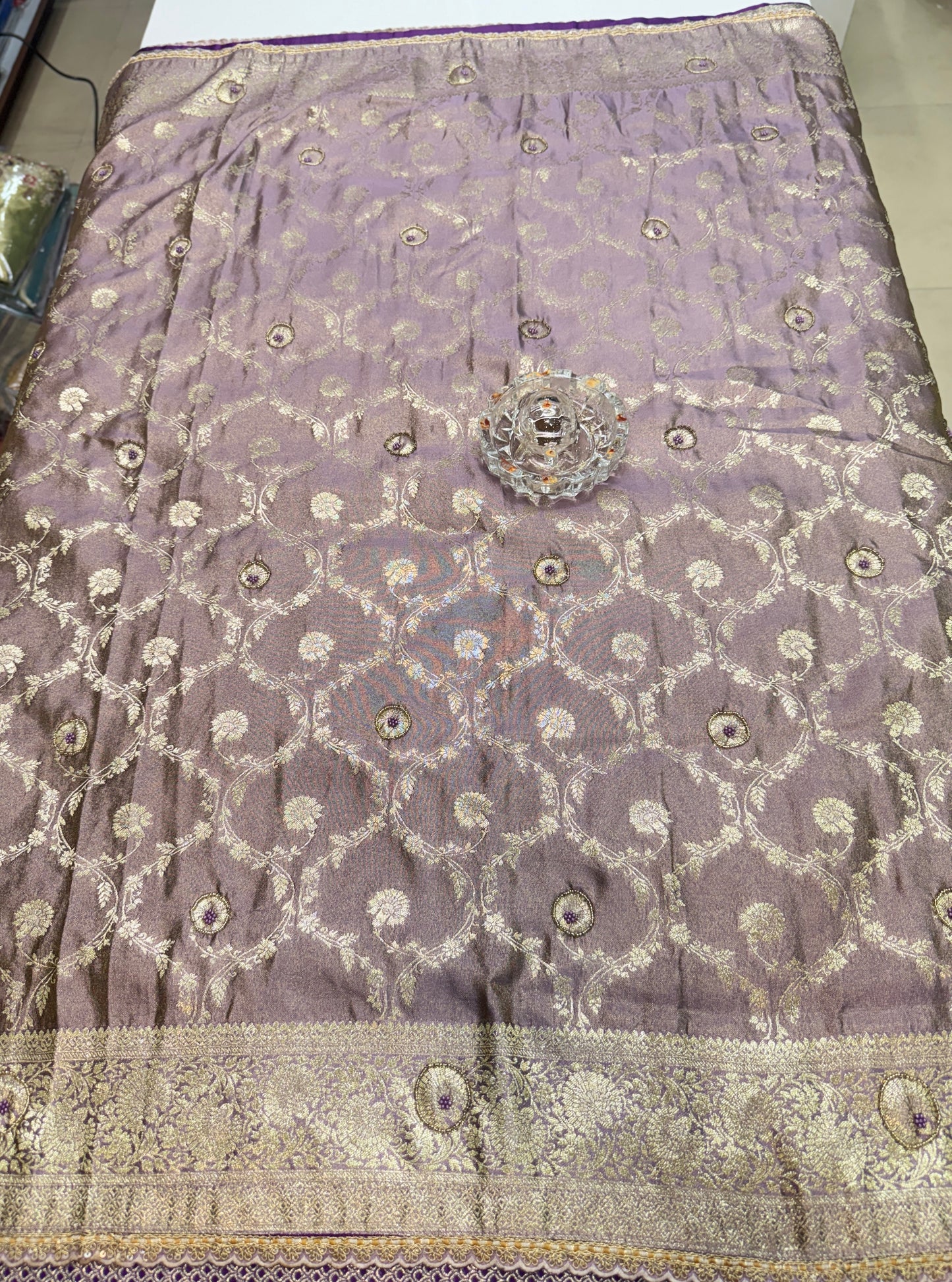Premium Viscose Silk Saree with Heavy Embroidered Designer Blouse – Wedding and Bridal Wear
