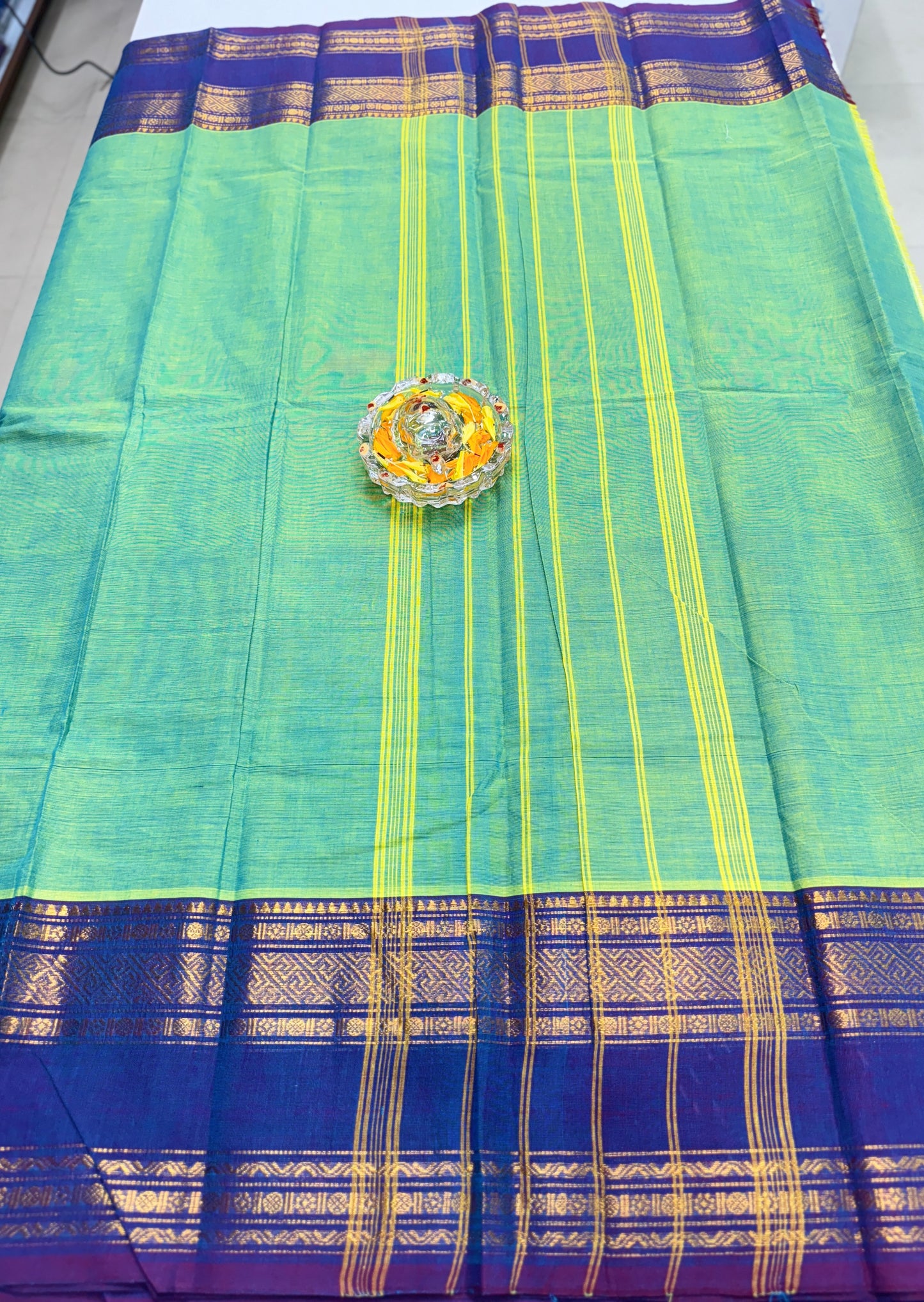 Chettinad Pure Cotton Saree with Zari Border – 80 Count, 20 Colours, 5.5m Length