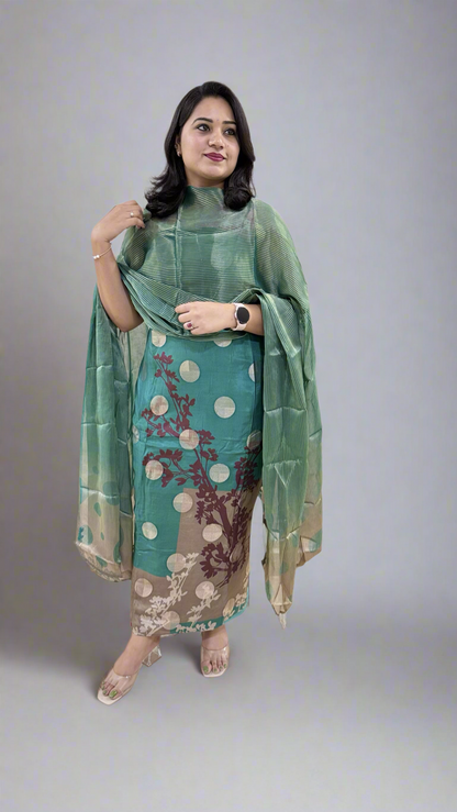 Mani’s Pure Muslin SUZANNE Designer Dress Material