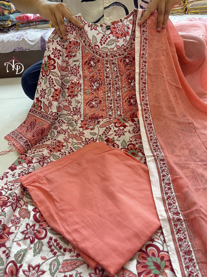 Regal Flair: Voluminous Anarkali Suit Set for Majestic Elegance