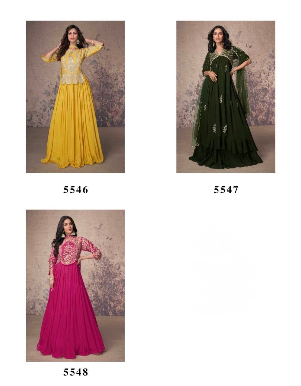 Real Chinon Silk Embroidered Kurta Set with Dupatta – Free Size Stitched Festive Wear for Women