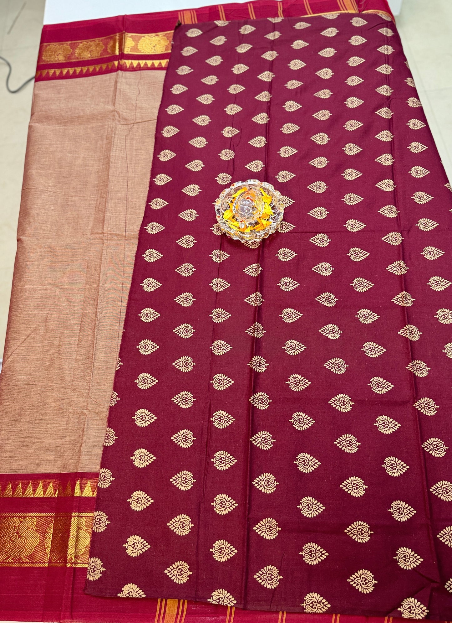 Chettinad Pure Cotton Saree with Zari Border – 80 Count, 20 Colours, 5.5m Length