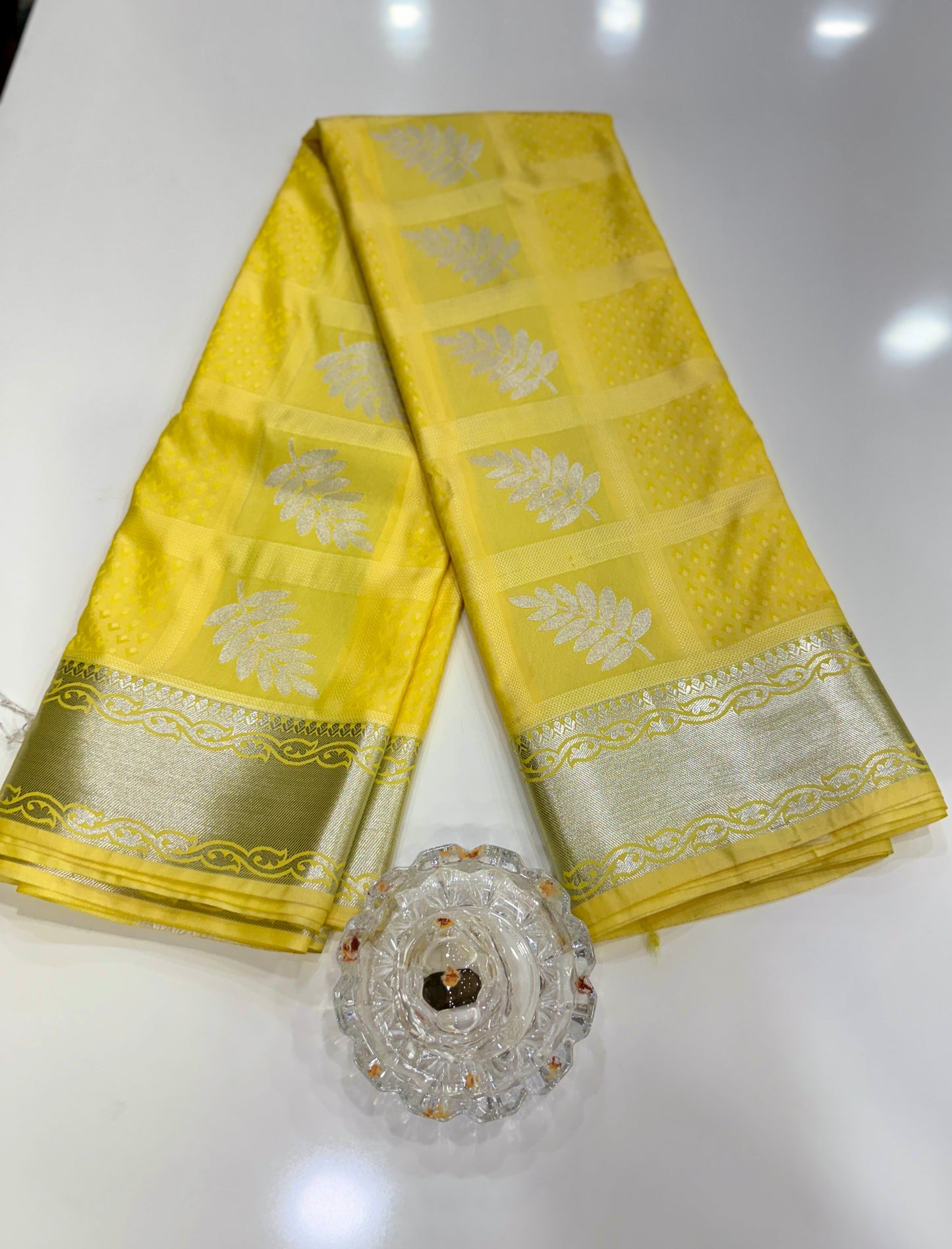 Butti Embossed Soft Silk Saree with Rich Pallu and Matching Blouse – Festive & Wedding Wear for Women