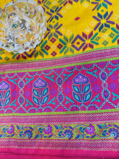 PV Silk Saree with HB Luxury Print and Gloss Finish – Party and Festival Wear Saree for Women