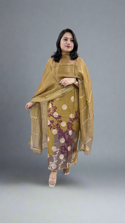 Mani’s Pure Muslin SUZANNE Designer Dress Material
