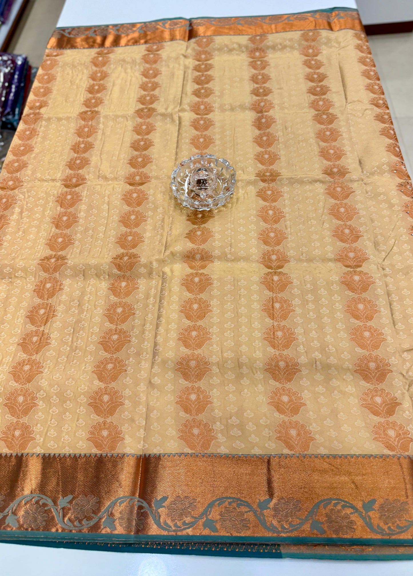 Soft Silk Saree with Cutwork and Stone Embellishments for Women