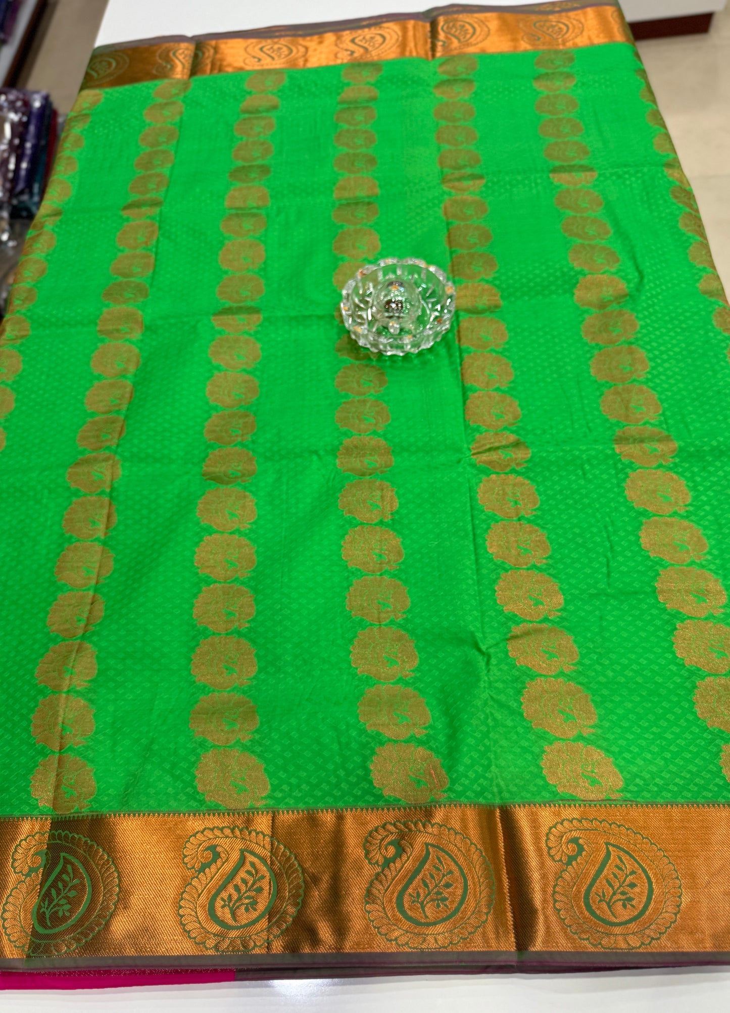 Soft Silk Saree with Cutwork and Stone Embellishments for Women