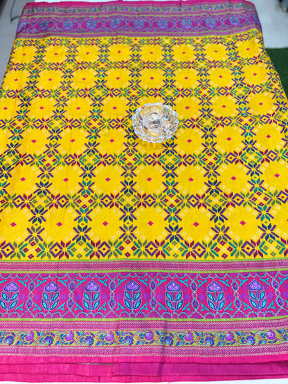 PV Silk Saree with HB Luxury Print and Gloss Finish – Party and Festival Wear Saree for Women