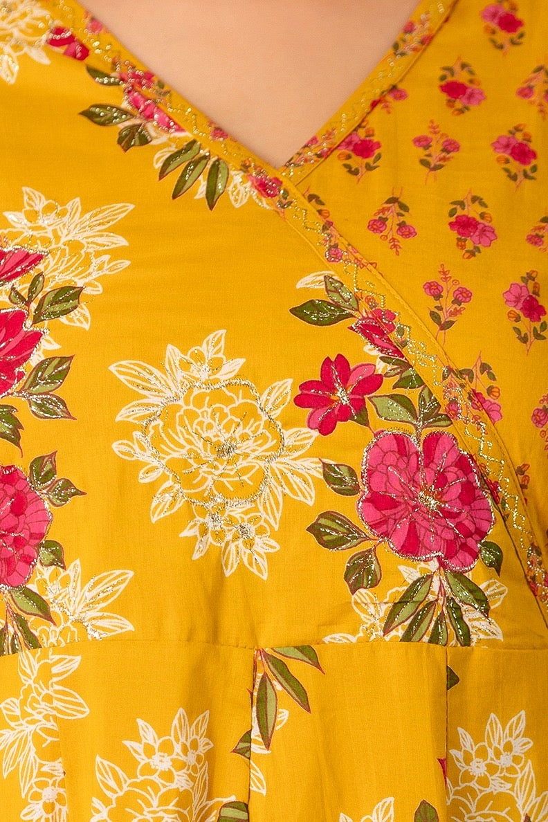 zari embroidery printed cotton set