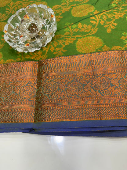 Soft Silk Saree with Samutrika Weaving and Contrast Zari Border for Women – Lightweight Festive Wear Saree