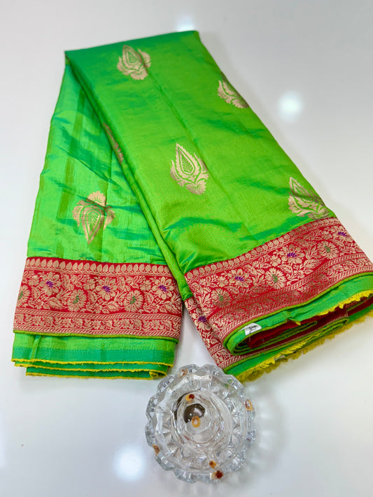 Premium Silk Saree with Zari Weaving and Heavy Work Blouse – Women’s Wedding and Festive Saree