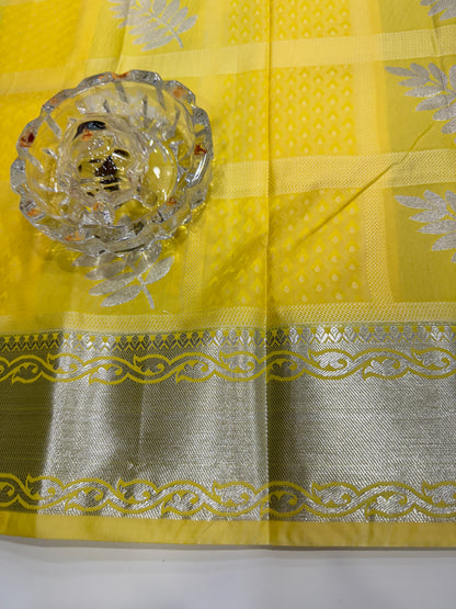 Butti Embossed Soft Silk Saree with Rich Pallu and Matching Blouse – Festive & Wedding Wear for Women
