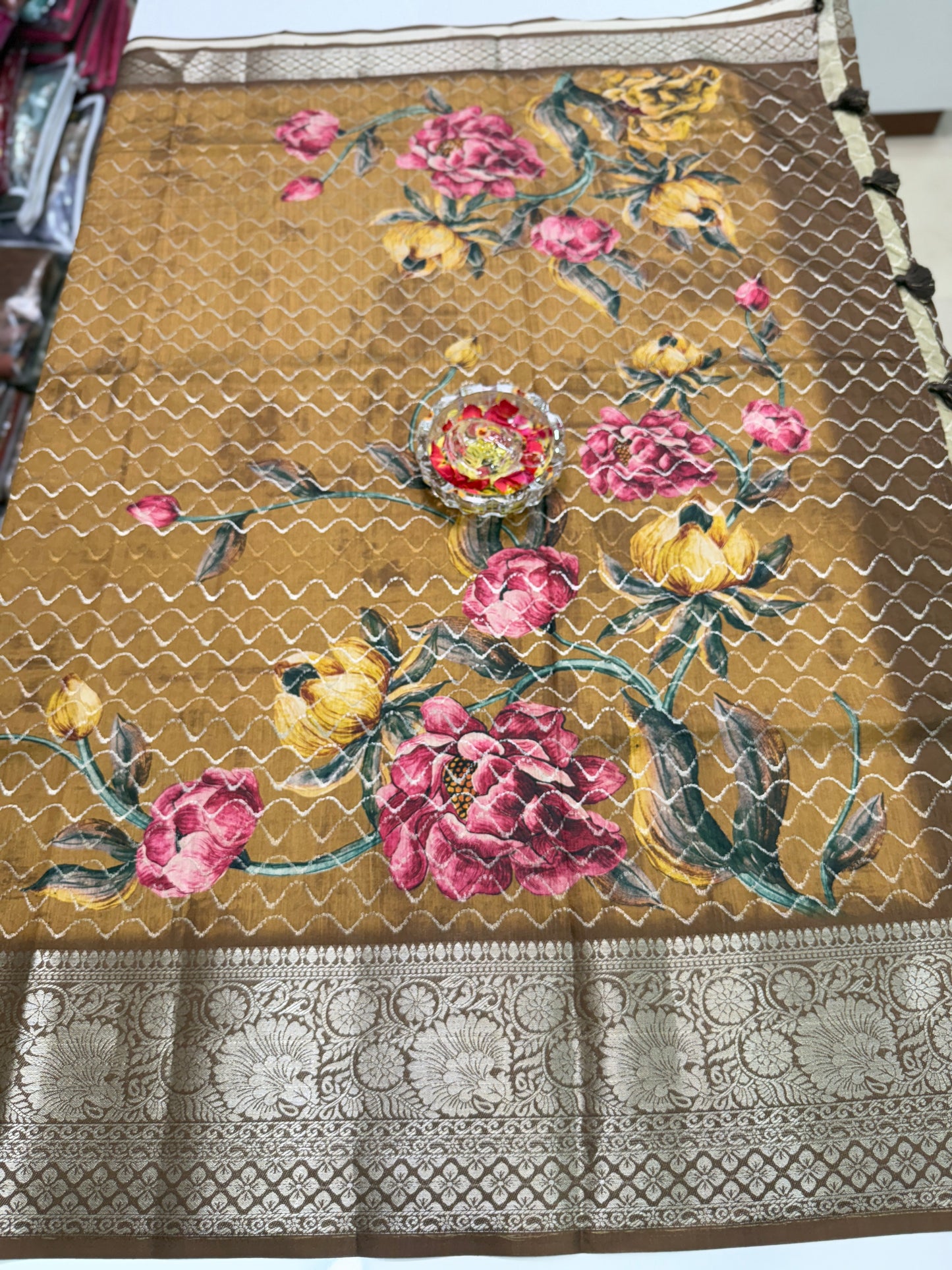 Kasargod-Style Silk Blend Saree with Zari Border and Rich Pallu – Festive Saree for Women