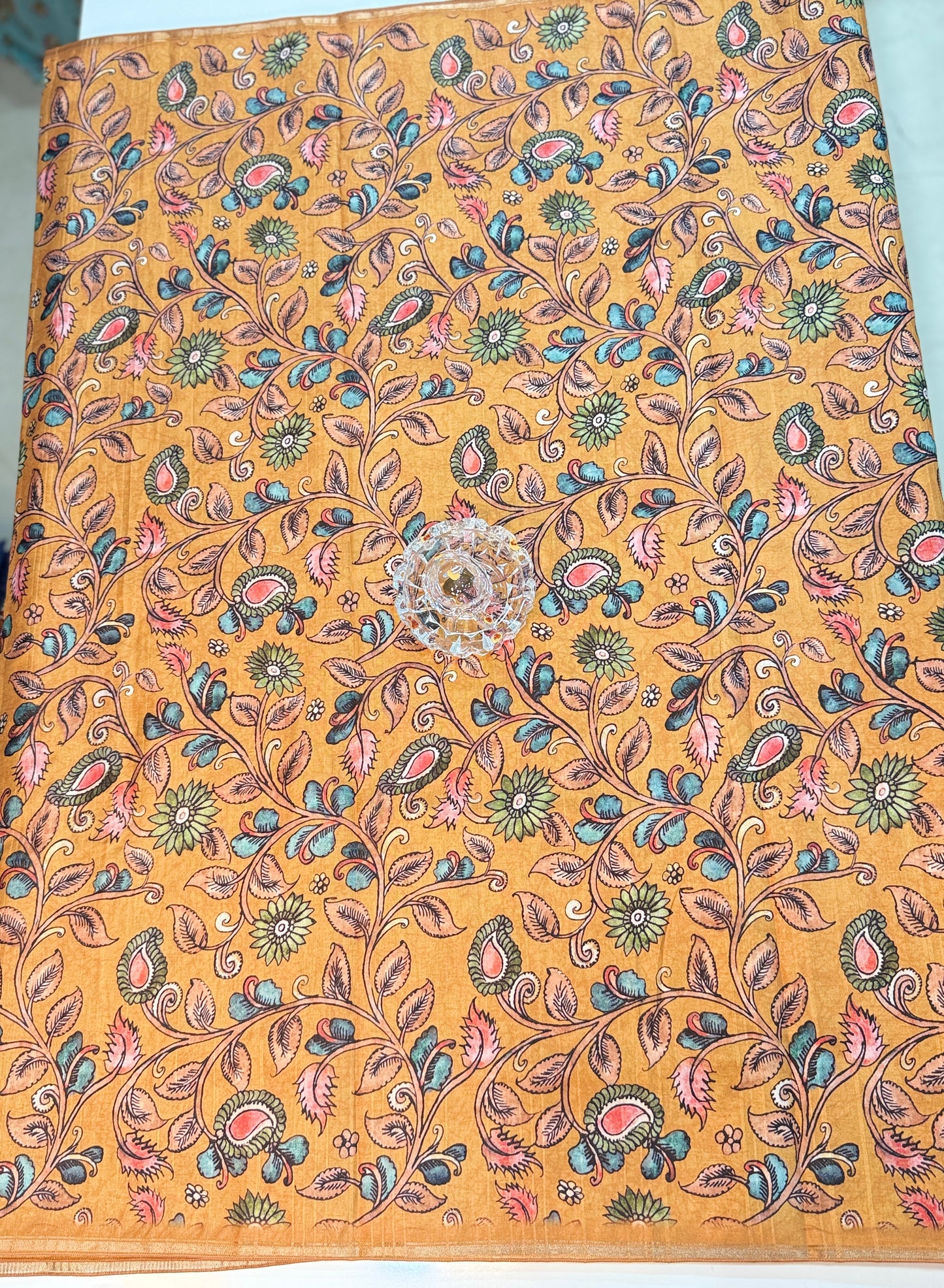 Kota Silk Printed Saree with Floral Design and Contrast Pallu for Women