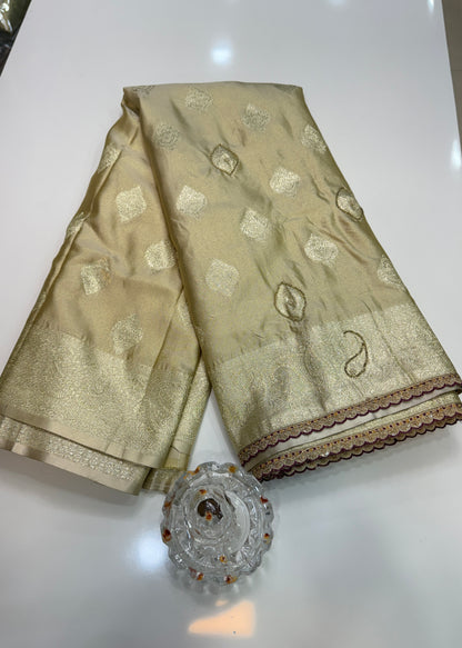 Premium Viscose Silk Saree with Heavy Embroidered Designer Blouse – Wedding and Bridal Wear
