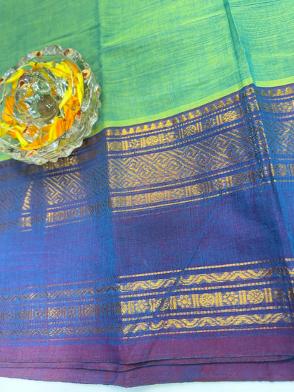 Chettinad Pure Cotton Saree with Zari Border – 80 Count, 20 Colours, 5.5m Length