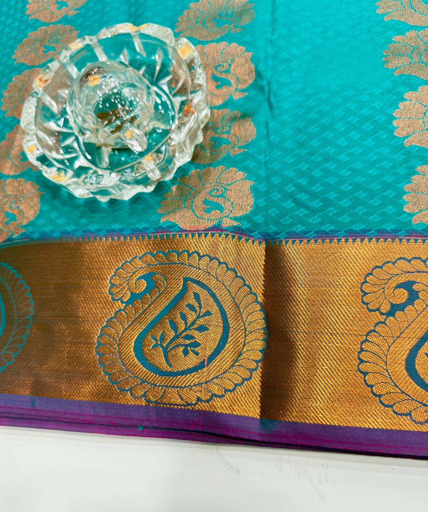 Soft Silk Saree with Cutwork and Stone Embellishments for Women