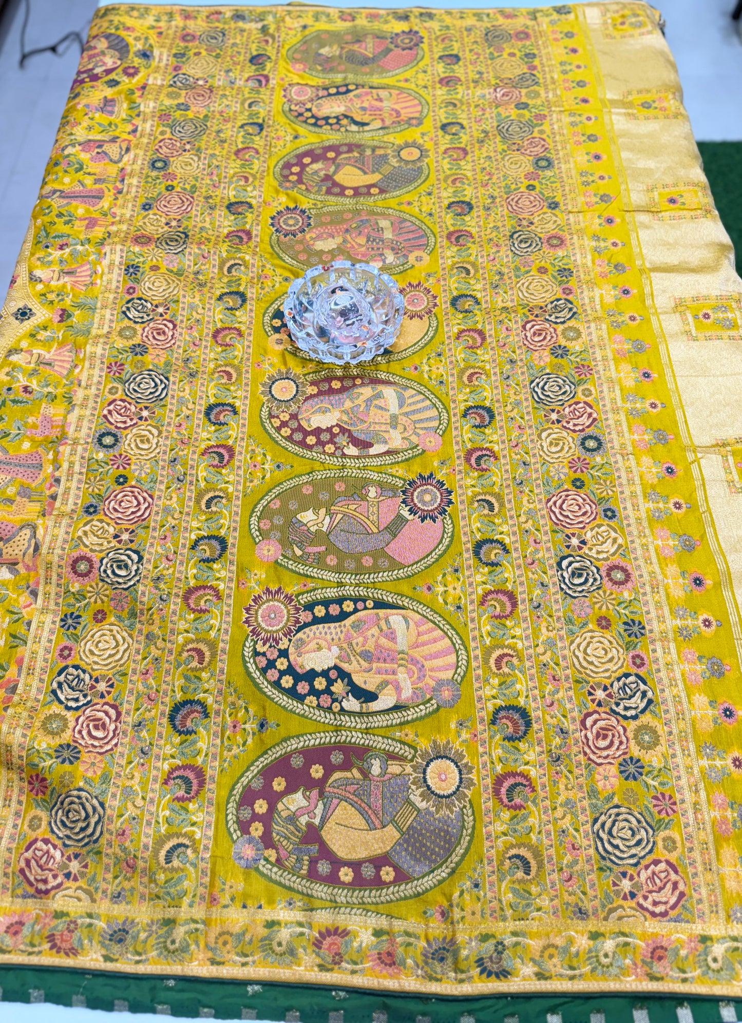 Soft Makhmal Silk Saree with 11-Shade Meenakari Weaving and Grand Pallu – Heritage Wedding Saree for Women