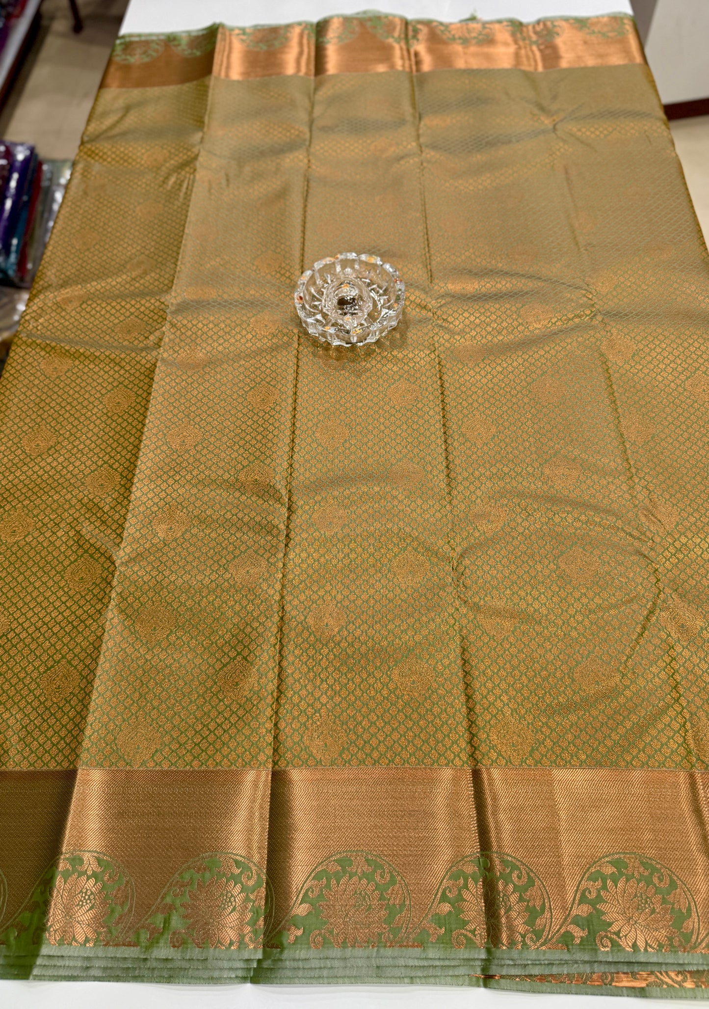 Soft Silk Saree with Traditional Zari Border and All-Over Weaving Design for Women