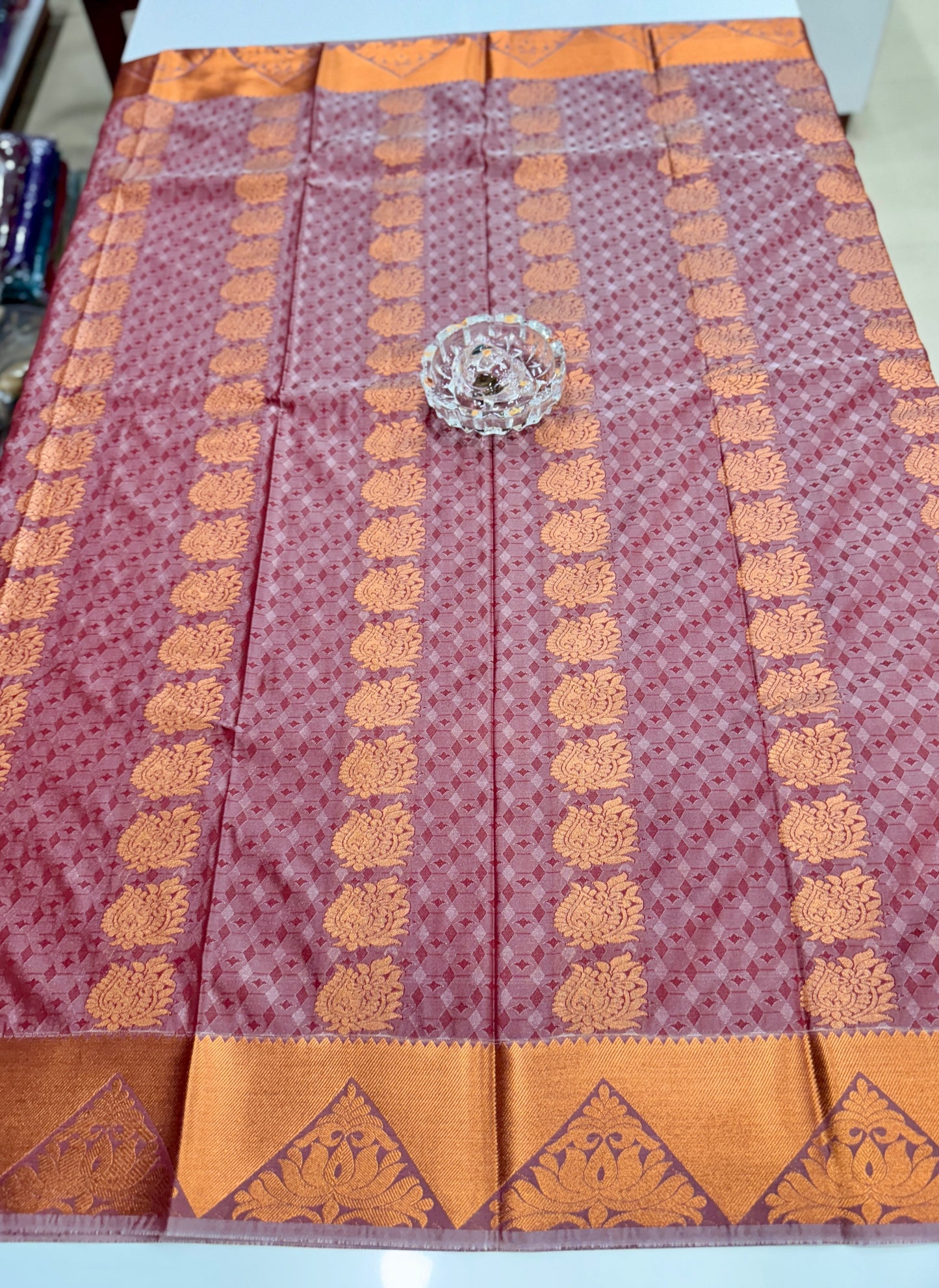 Butti Embossed Soft Silk Saree with Rich Pallu and Matching Blouse – Festive & Wedding Wear for Women