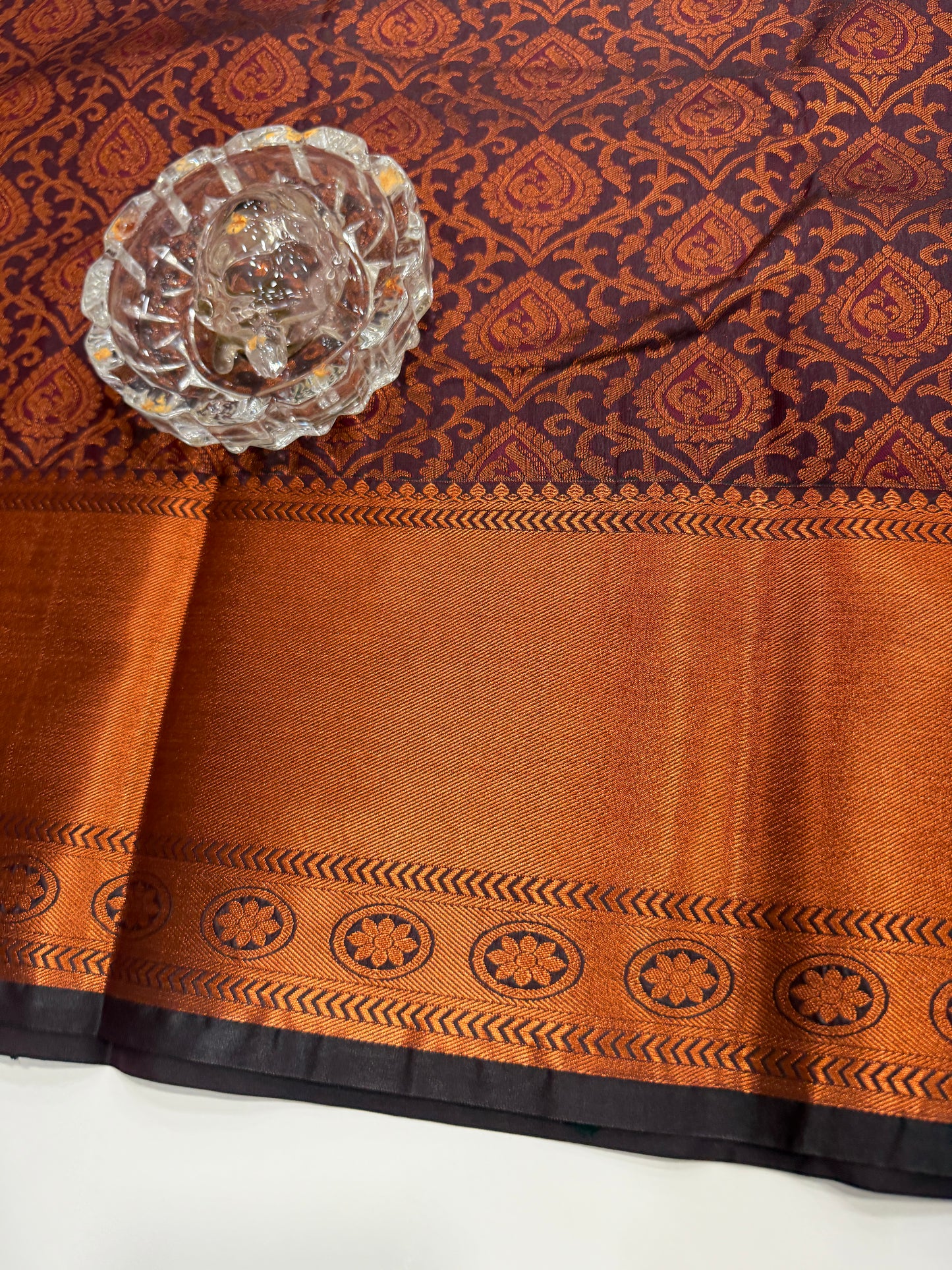 Bridal Soft Silk Saree with Jacquard Weaving & Contrast Border for Women