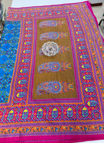 PV Silk Saree with HB Luxury Print and Gloss Finish – Party and Festival Wear Saree for Women