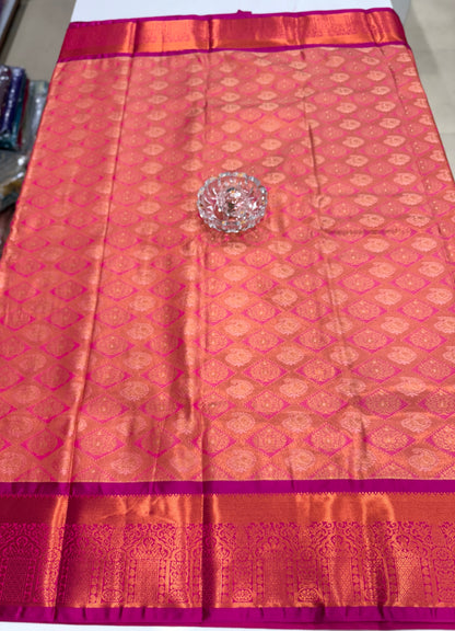 Soft Silk Saree with Traditional Zari Border and All-Over Weaving Design for Women