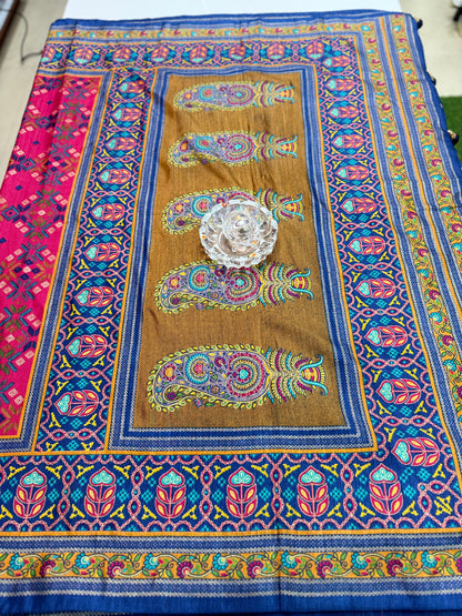 PV Silk Saree with HB Luxury Print and Gloss Finish – Party and Festival Wear Saree for Women