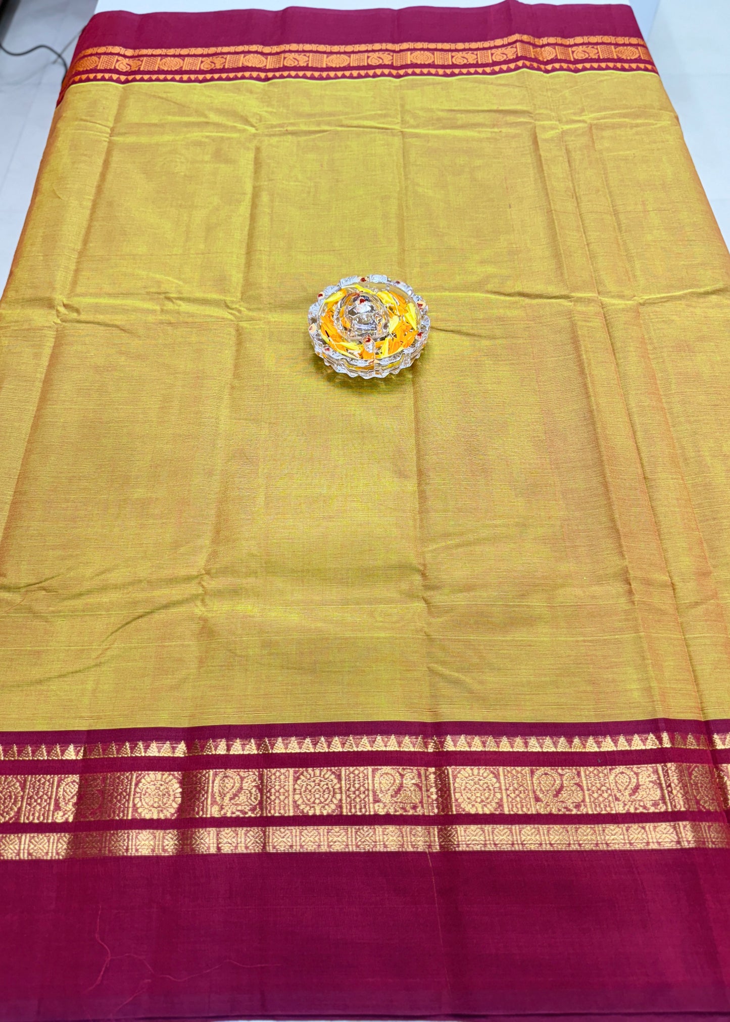 Chettinad Pure Cotton Saree with Zari Border – 80 Count, 20 Colours, 5.5m Length