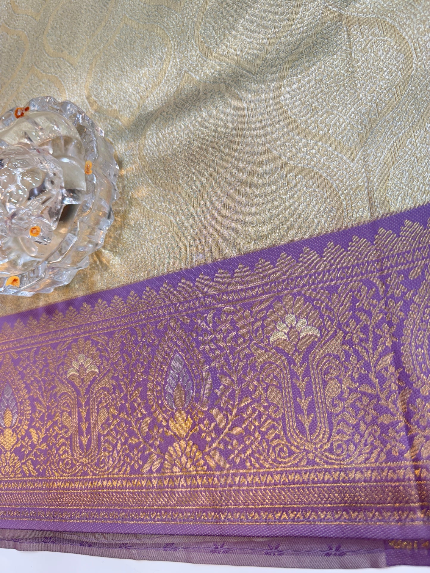 Kanjivaram Soft Silk Saree with Meenakari Weaving, Broad Pattu and Potli Tassels – Wedding Silk Saree for Women