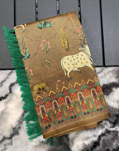Elegance Redefined: Pichwai Silk Sarees with Tassel Accents