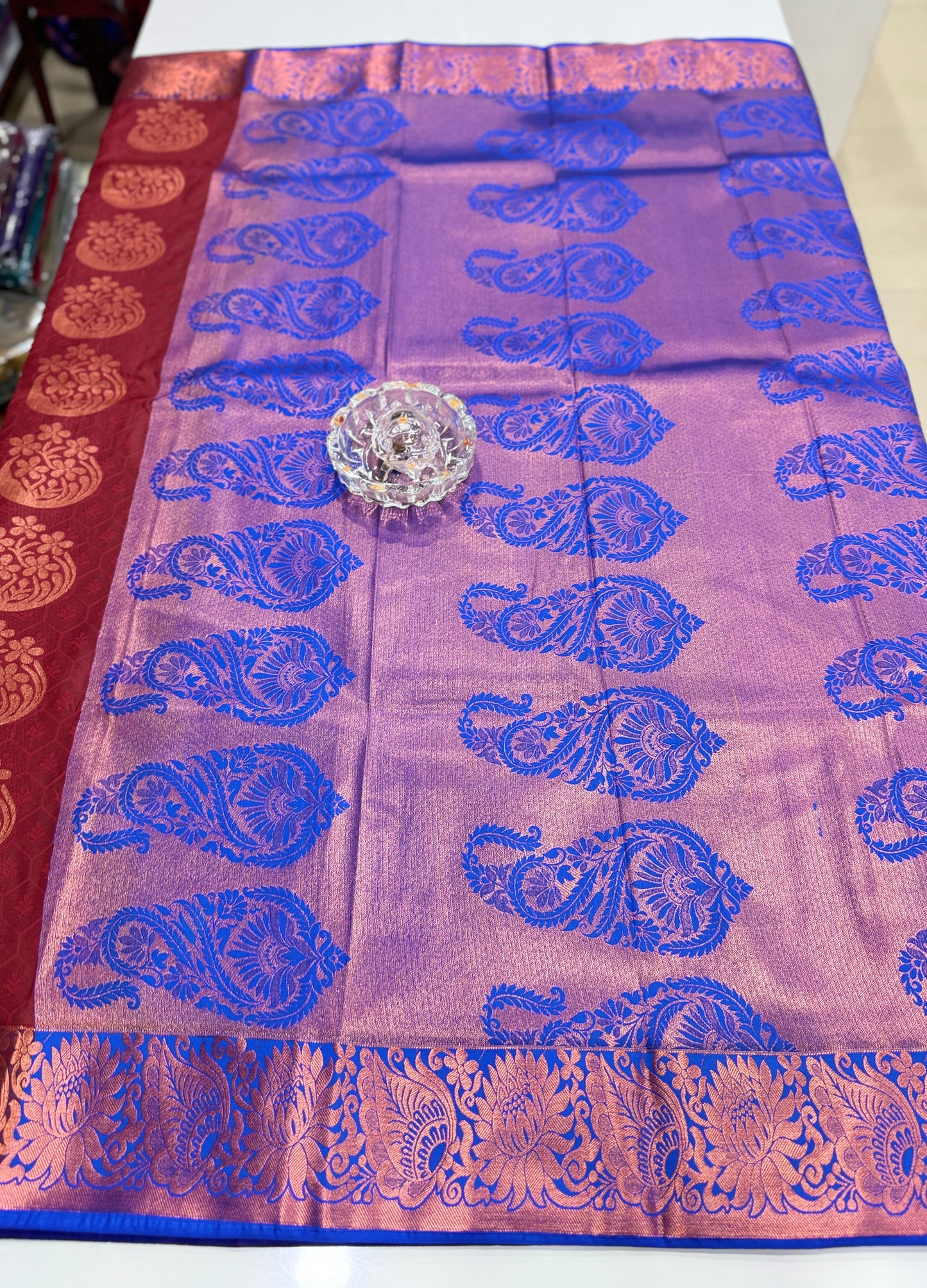 Butti Embossed Soft Silk Saree with Rich Pallu and Matching Blouse – Festive & Wedding Wear for Women