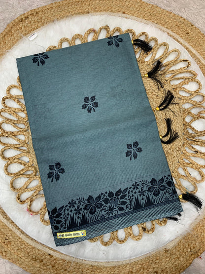Pure Suti Cotton Saree with Traditional Batik Print – Chikko Tone and Multiple Colour Options