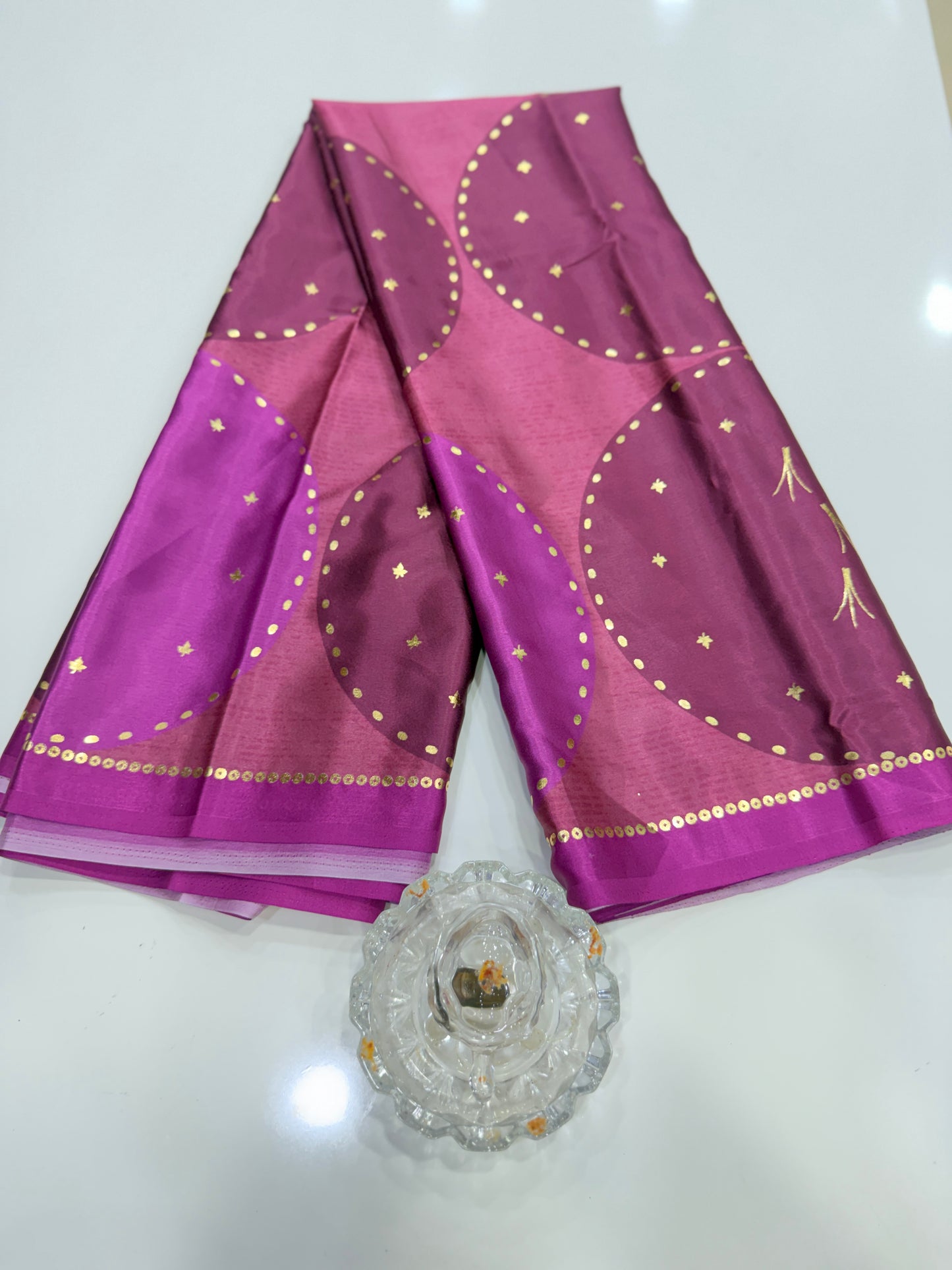 Japan satin saree for women with position print pallu and blouse, soft satin printed saree for festive and casual wear