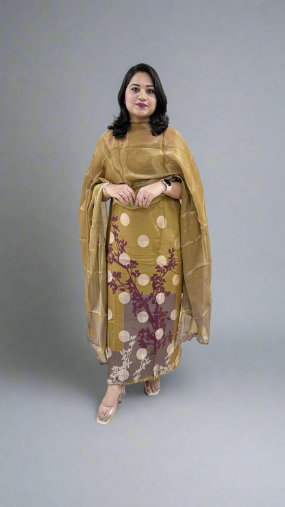 Mani’s Pure Muslin SUZANNE Designer Dress Material