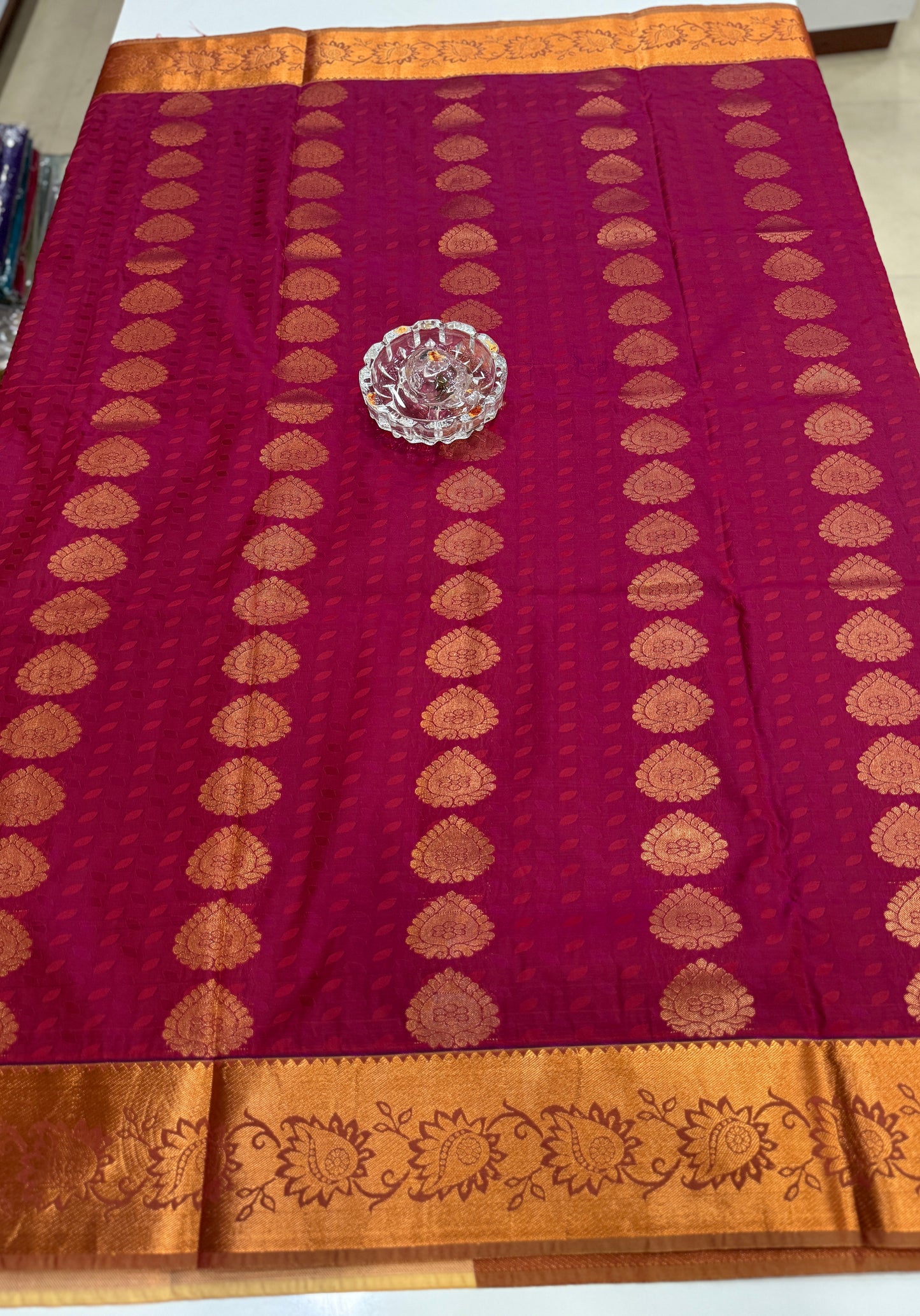 Soft Silk Saree with Cutwork and Stone Embellishments for Women