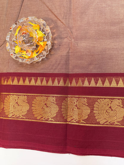 Chettinad Pure Cotton Saree with Zari Border – 80 Count, 20 Colours, 5.5m Length