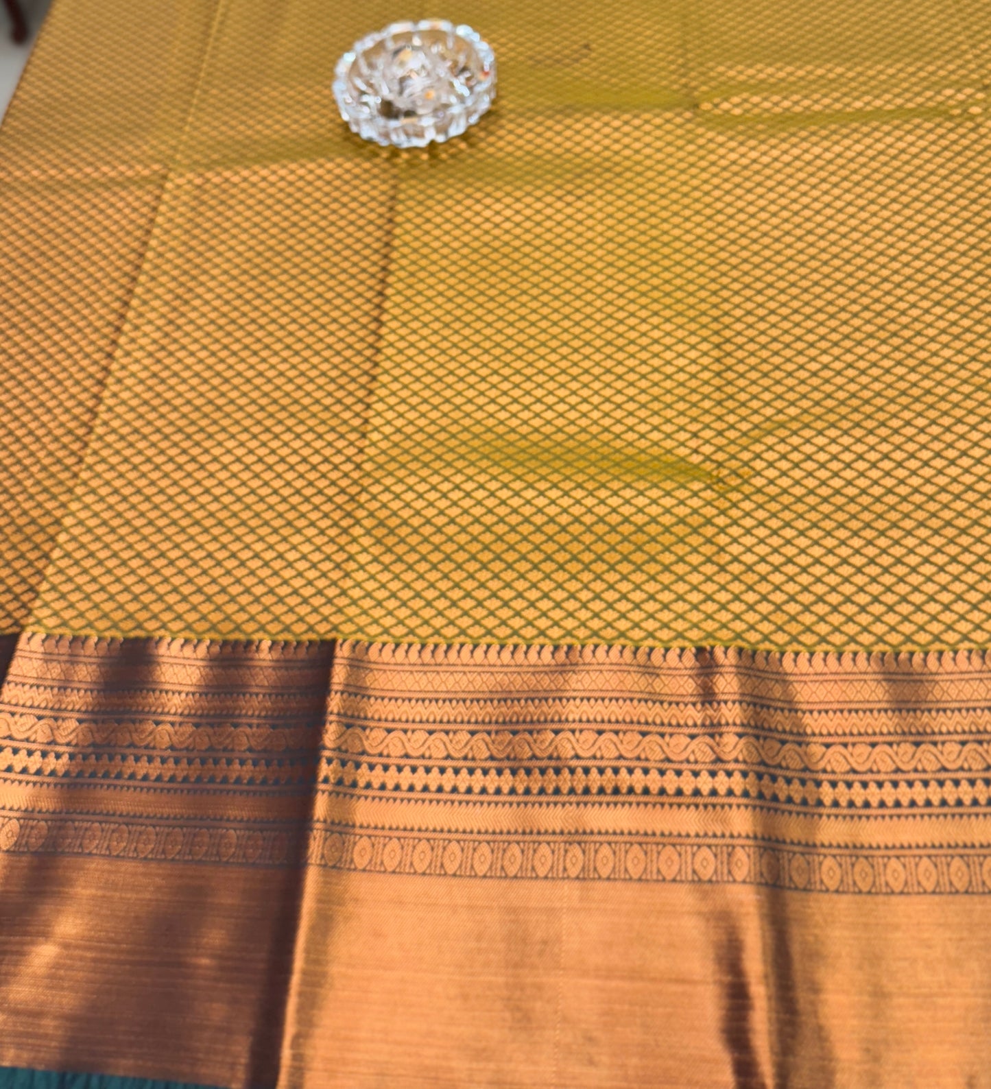 Kanchipuram Style Silk Saree with Rich Zari Border – Festive Wear
