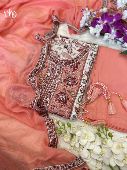 Regal Flair: Voluminous Anarkali Suit Set for Majestic Elegance