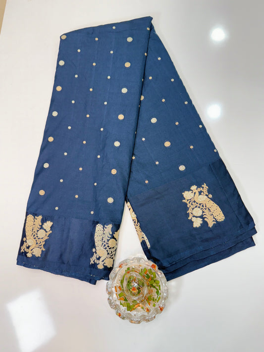 Mashru silk saree with satin border and zari woven design for women