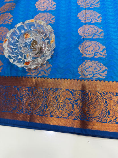Soft Silk Saree with Cutwork and Stone Embellishments for Women