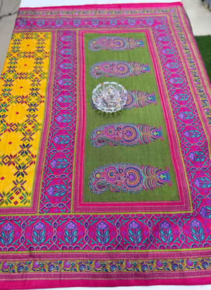 PV Silk Saree with HB Luxury Print and Gloss Finish – Party and Festival Wear Saree for Women