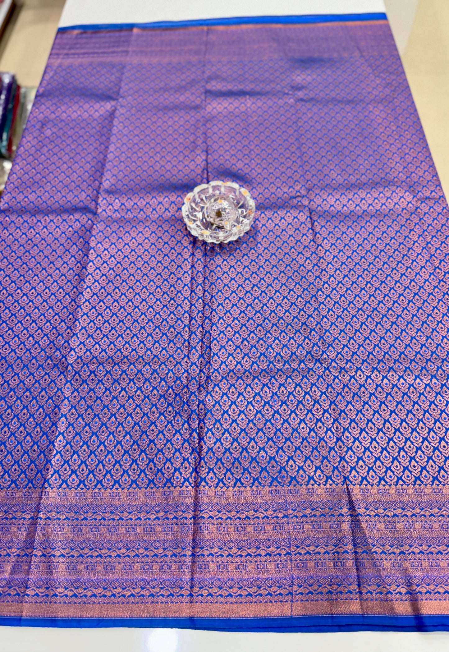 Bridal Soft Silk Saree with Jacquard Weaving & Contrast Border for Women