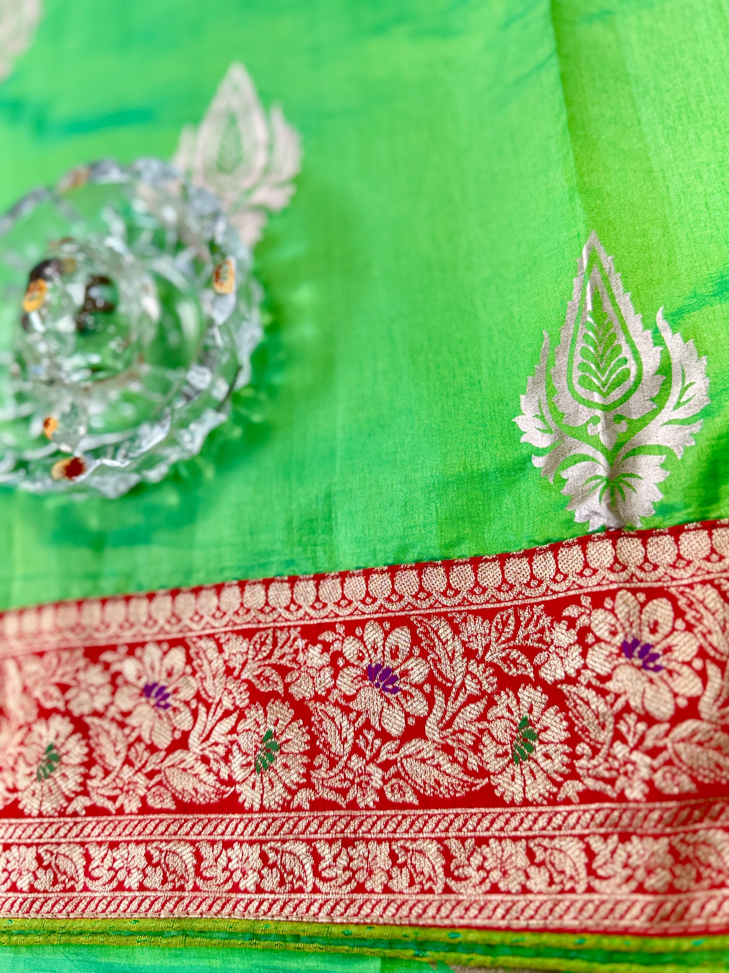 Premium Silk Saree with Zari Weaving and Heavy Work Blouse – Women’s Wedding and Festive Saree