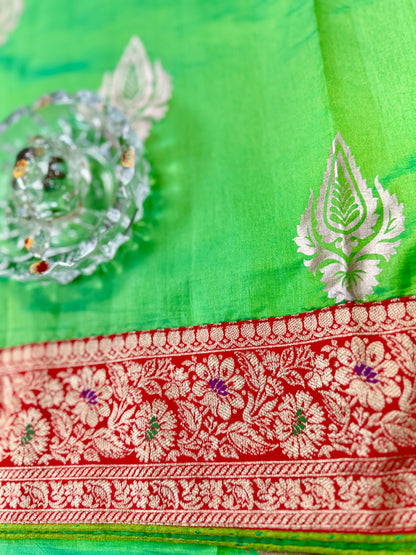 Premium Silk Saree with Zari Weaving and Heavy Work Blouse – Women’s Wedding and Festive Saree