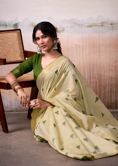 modal cotton saree with zari-style motifs and contrast border – breathable ethnic wear for women