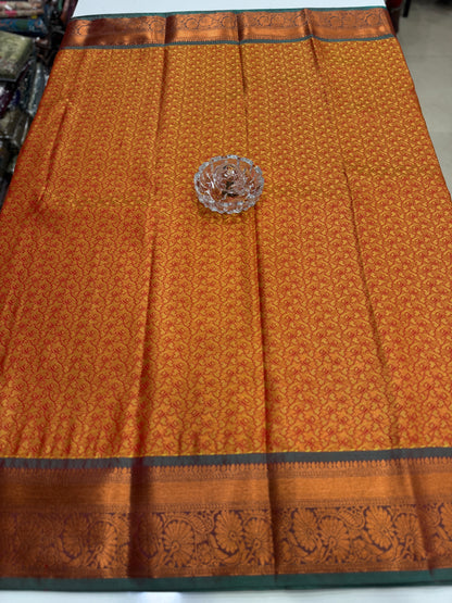 Soft Silk Saree with Samutrika Weaving and Contrast Zari Border for Women – Lightweight Festive Wear Saree