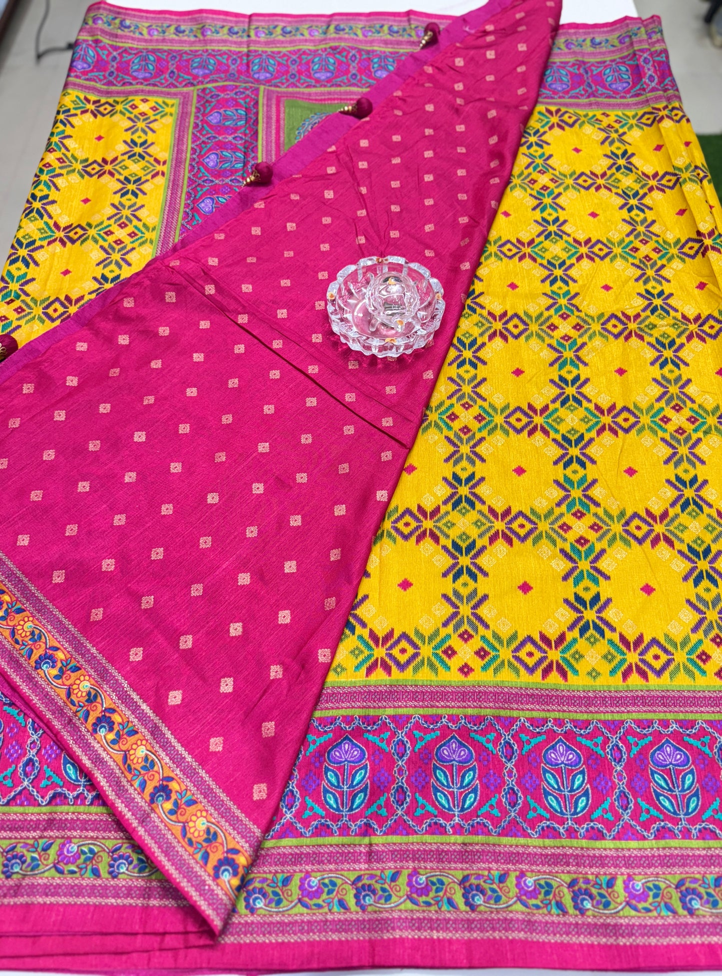 PV Silk Saree with HB Luxury Print and Gloss Finish – Party and Festival Wear Saree for Women