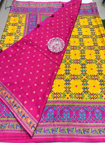 PV Silk Saree with HB Luxury Print and Gloss Finish – Party and Festival Wear Saree for Women